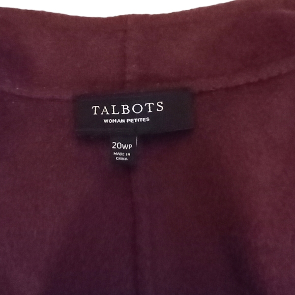 ⛱️ Talbots Plum/Brown Wool Blazer Size 20W Petite - Picture 8 of 10